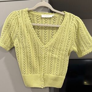 ASTR Women's Light Green Knit sweater